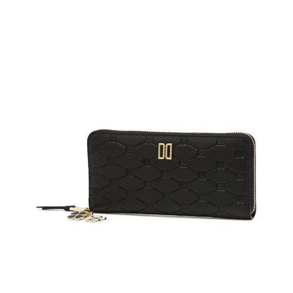 [26SS] [EMBLE] エンブル ブラック DDロゴ 牛革 ジッパー式長財布 DCWA6E634BK