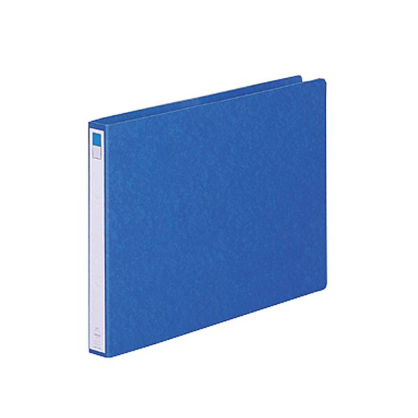 (まとめ) リヒトラブ リングファイル(ツイストリング) A3ヨコ 2穴 200枚収容 背幅35mm 藍 F-835UN-5 1冊 (×10セット)