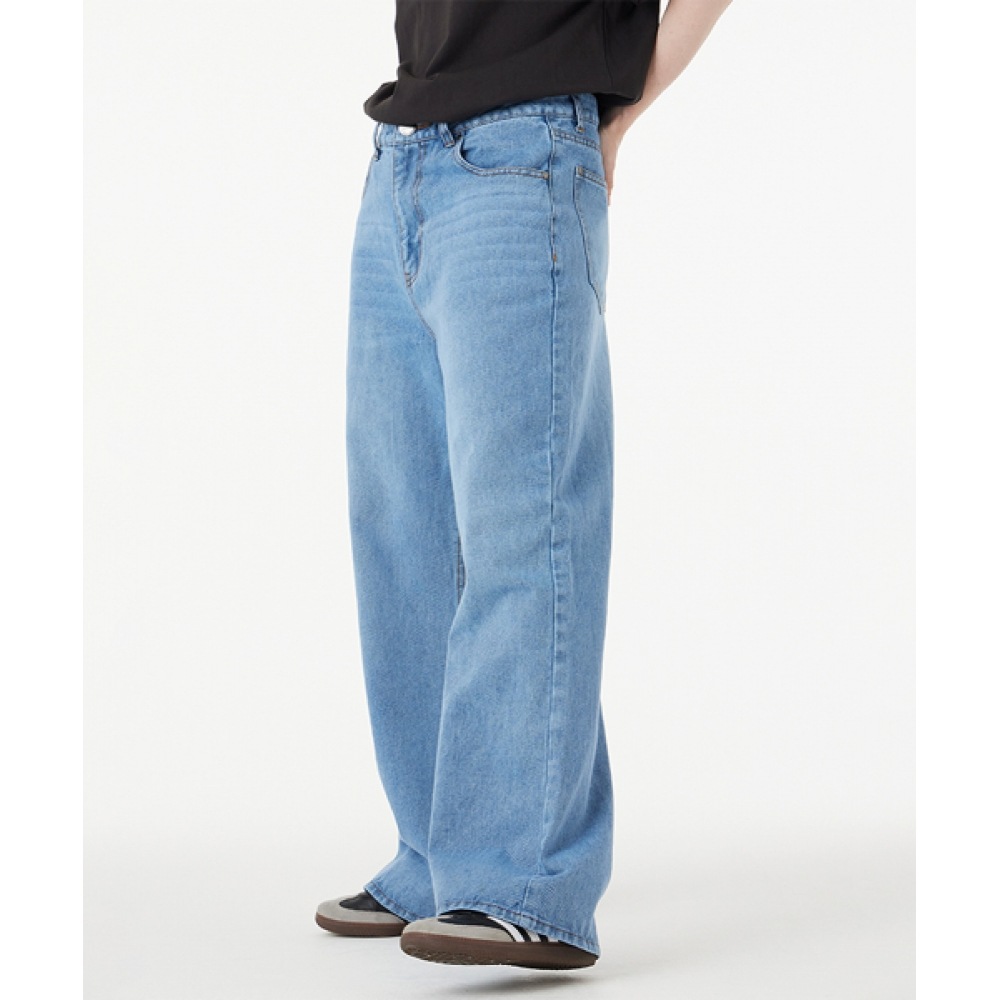 アーバネージスタンダードワイドデニムパンツ_ライトブルー 5,850円