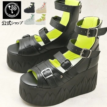 【公式SHOP特典キズ補修液付】 ヨースケ 厚底 ブーツサンダル レディース 歩きやすい 10cm 厚底ヒール