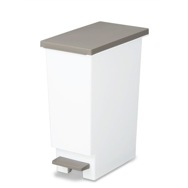 (まとめ) ペダル式 ゴミ箱/ダストボックス (20L ブラウン) フタ付き 分別 スリム 『ネオカラー』 (×10個セット)
