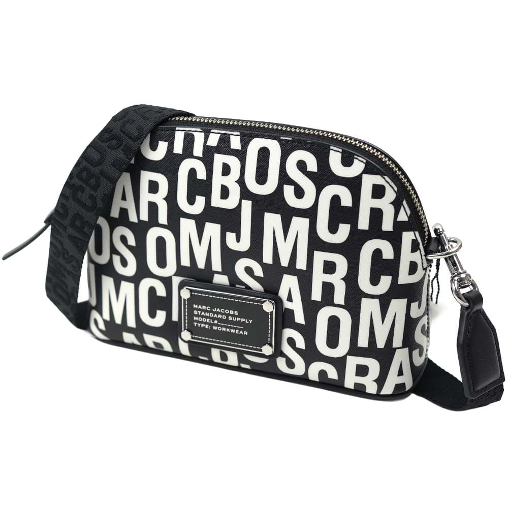 マークジェイコブス ショルダーバッグ クロスボディ レディース ブラック ホワイト ロゴ MARC JACOBS 4S5HCR016H02 005 BLACK/WHITE 4S5HCR016H02-0
