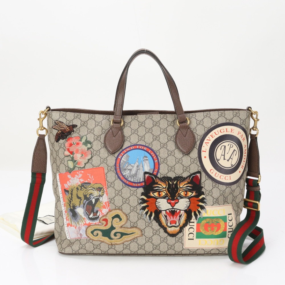 新品同様 GGスプリーム クーリエ ソフト 474085 レザー×コーティングキャンバス 2WAY トート バッグ 斜め掛け ショルダー ビジネス 通勤 書類鞄 A4 メンズ EEE BE7-8 中