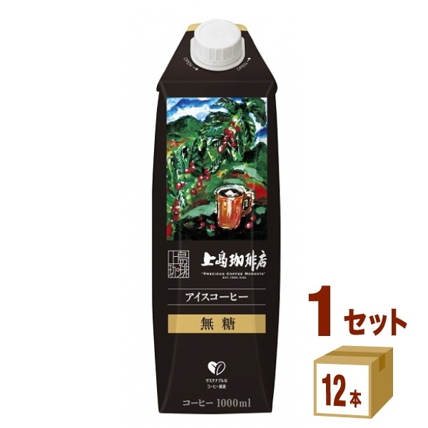 UCC上島珈琲店 アイスコーヒー 無糖 1L パック 1000ml 1ケース (12本) 飲料 珈琲 コーヒー 4,623円