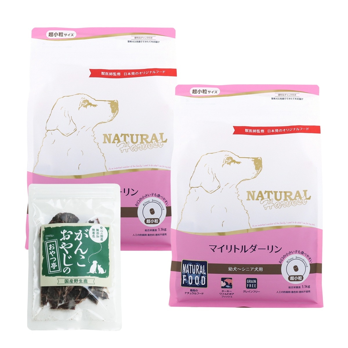 マイリトルダーリン 1.1kg×2袋【国産鹿肉ジャーキー(お試しサイズ)付き】 6,890円