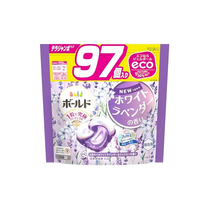 【即納】ボールド 洗濯洗剤 ジェルボール4D ホワイトラベンダー&ジャスミン 詰め替え 97個 [大容量]