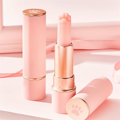 Qoo10] SUIKONE 猫の手 リップクリーム 温感色が変わる : ポイントメイク