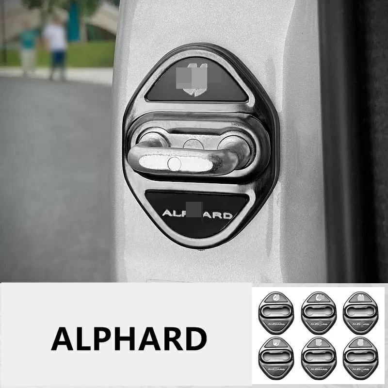 トヨタ・アルファード/ヴェルファイア 30系 用 ドアロックカバー 保護 パーツ 6ピース 2種選択 80068