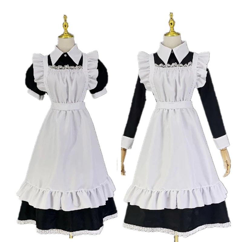 メイド服 ゴスロリ 可愛い ロリータ 正統 ドレス ロング 人気 ワンピース ハロウィン 仮装 レディース コスプレ 長袖 蝶結ぶ パーティー イベント 演出服30%までに制限