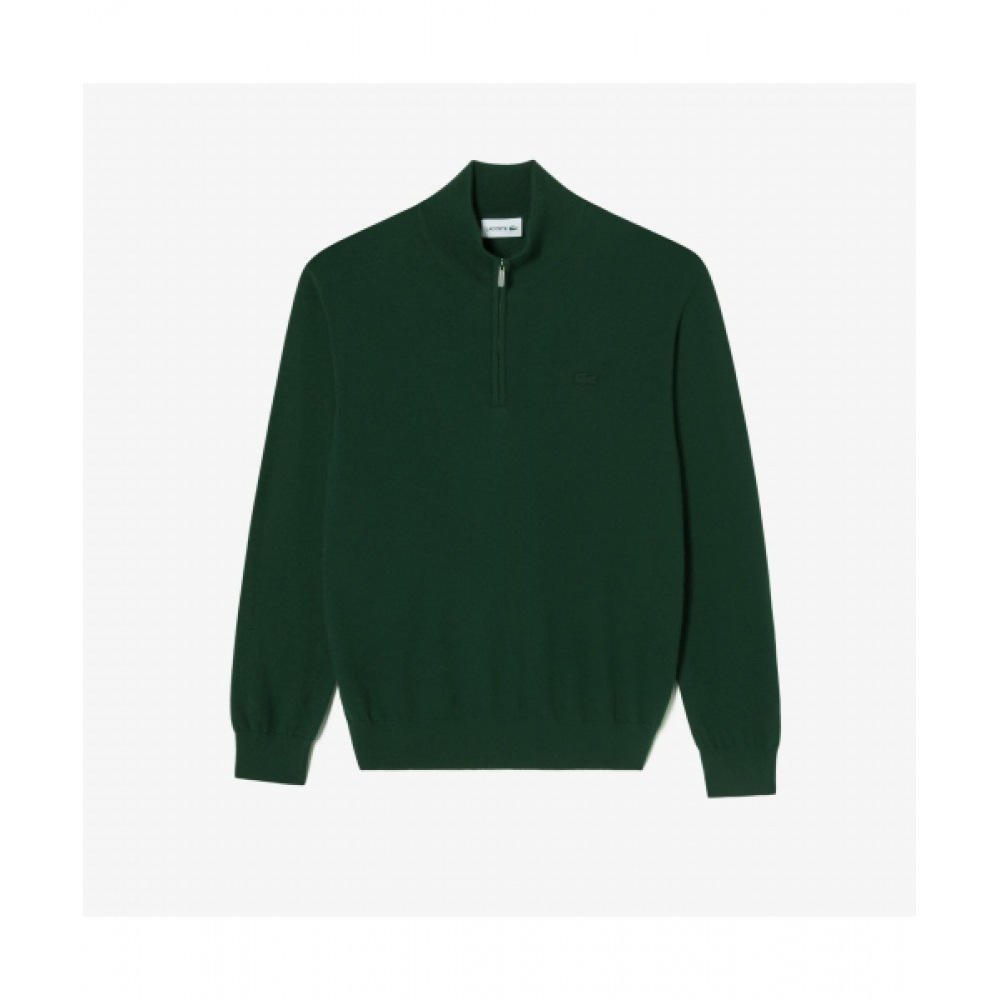 LACOSTE メンズベーシックハーフジッププルオーバー [ディープグリーン]