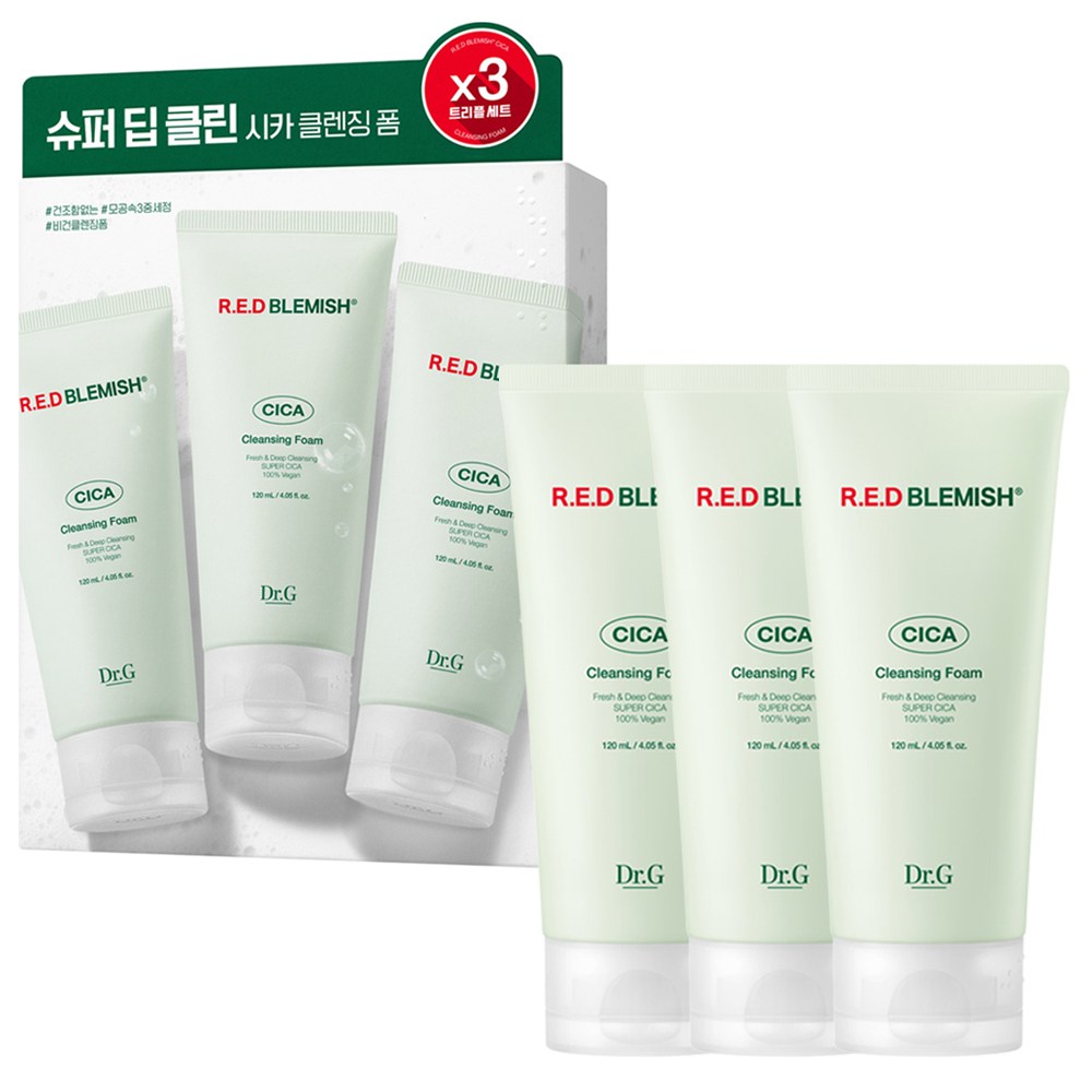 ドクタージーレッドブレミッシュシカクレンジングフォームトリプル120ml3個