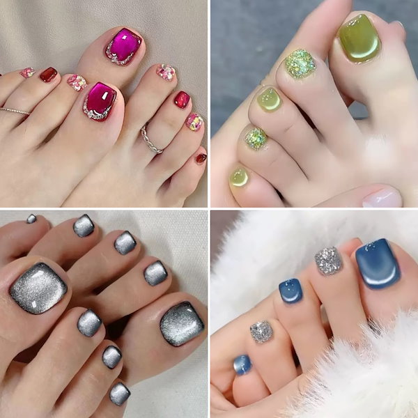 光るエイリアンフットネイルチップ 光るエイリアンフットネイルチップ 光るエイリアンフットネイル