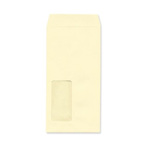 ハートレーザープリンタ対応 窓封筒 長3 パステルクリーム 80g／m2 枠なし ヨコ貼 MG9111 1ケース（1000枚）