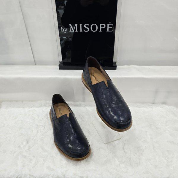 By 男性カットアウトディテールローファー 125HT337TG014 NAVY 2 JJ