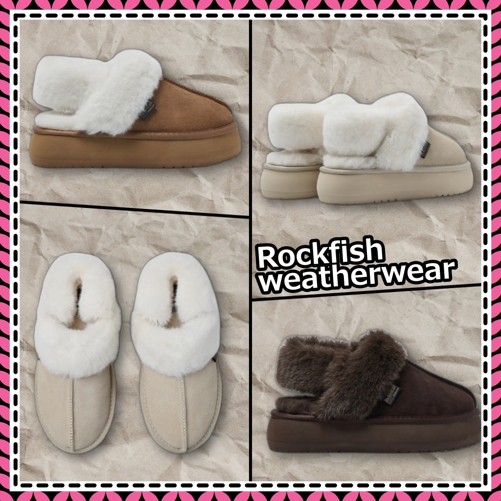 【公式】 CLOUDY FLATFORM FUR SLINGBACKS - 6 colors