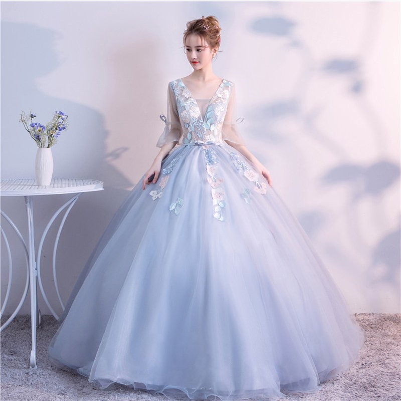 カラードレス ウェディングドレス ロングドレス 演奏会 発表会 コンサート舞台 ピアノ 大人 ステー