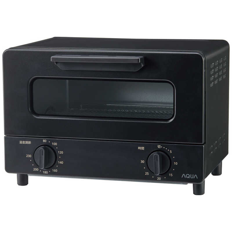 アクア　AQUA　オーブントースター AQUA 1000W/食パン2枚 ブラック　AQT-CS12T-K