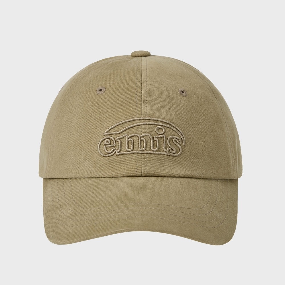 EMIS コットン起毛ボールキャップ-ベージュ