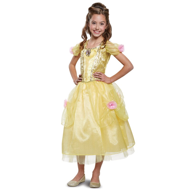 コスプレ 仮装 ベル デラックス 子供用 S 【 コスプレ 衣装 ハロウィン 仮装 コスチューム 子供 アニメ キッズ ディズニープリンセス グッズ 美女と野獣 おとぎ話 子ども用 童話 公式 こども