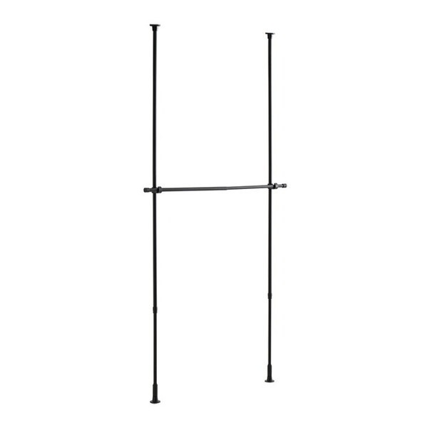 ホームテイスト SH-29-TTHS-1 つっぱりハンガーラック 1段 幅120cm ブラック メーカー直送