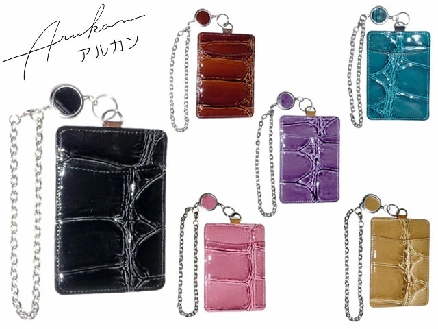 アルカンテールワニ リール付きパスケース 3243308 takaya04