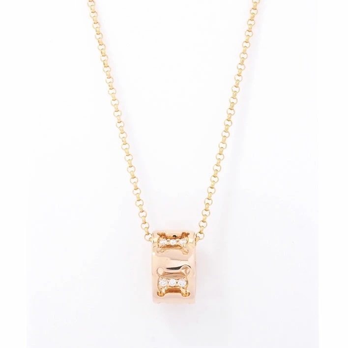 【新品仕上げ済み】【新品同様】セリーヌ トリオンフ 透かしリング K18PG ダイヤモンド 【ペンダント】