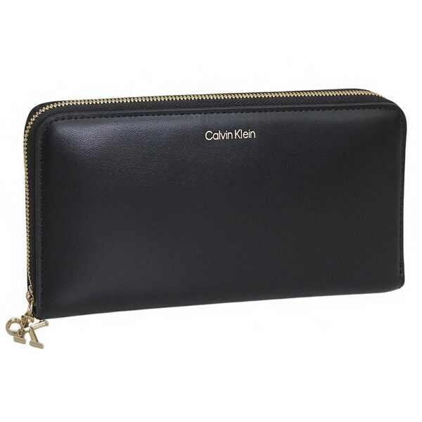カルバンクライン 財布 メンズ 長財布 レザー ブラック CK LARGE ZIP AROUND LV04F1093G-1BLACK CALVIN KLEIN