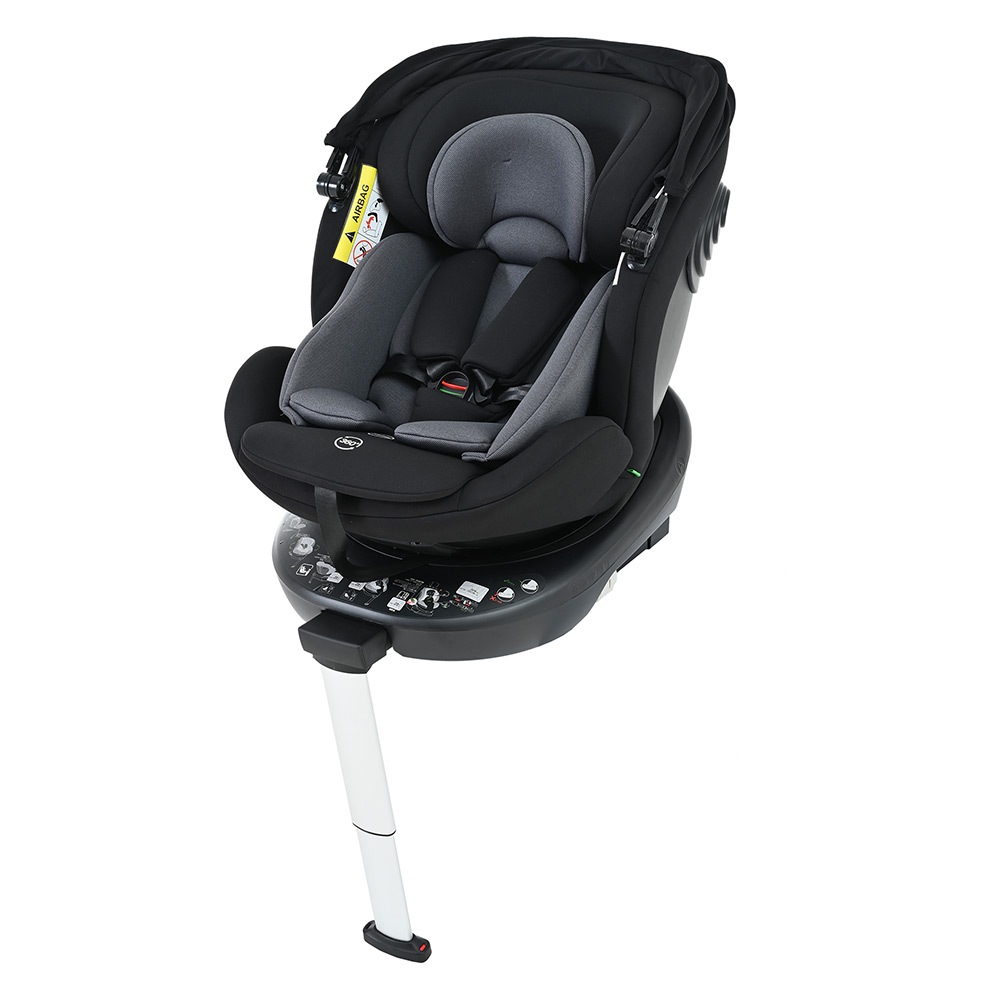 【サポートレッグ】新安全基準R129適合 チャイルドシート ISOFIX 360度回転 0-12歳頃 40～150cm 超広いサンシェード ジュニアシート 長く使える 洗える 取付簡単 キッズシート