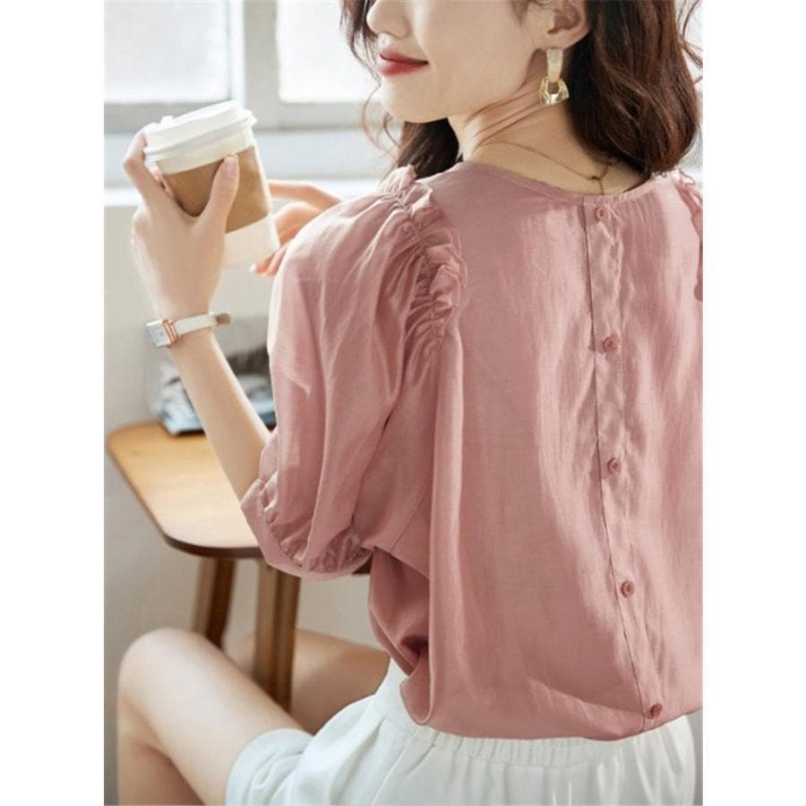 ブラウス レディース 40代 30代 半袖 夏 おしゃれ 韓国風 トップス シャツブラウス フリルブラウス きれいめ 大きいサイズ カジュアル 可愛い 通勤 花柄 着痩せ