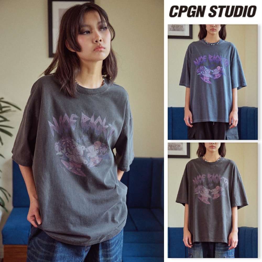 【CPGN STUDIO】 Surf Teddy Pigment Short Sleeve Tee