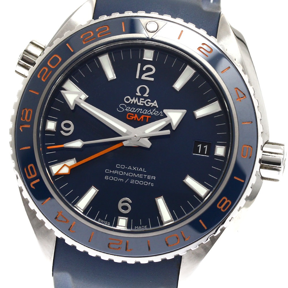 オメガ OMEGA 232.32.44.22.03.001 シーマスター プラネットオーシャン グッドプラネット GMT 自動巻き メンズ 保証書付き_890139【中古】