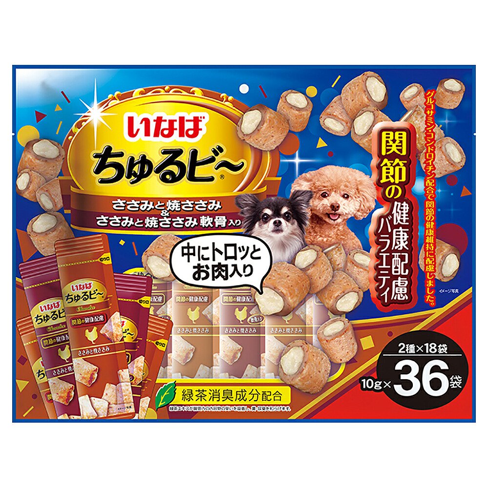 いなば　ちゅるビー　関節の健康配慮バラエティ　３６袋入り　１０ｇX３６袋X８　ＣＲＣ45―14―35―01―00