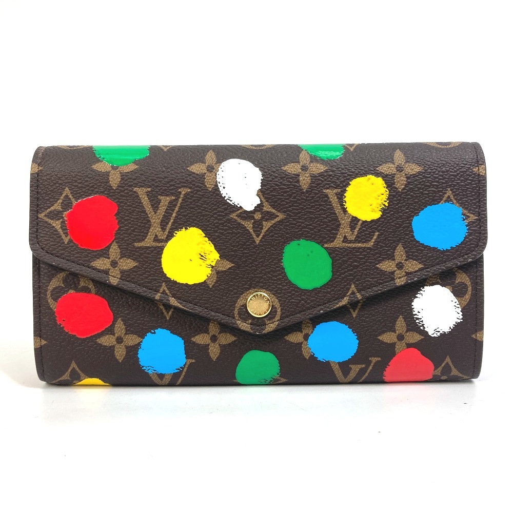 長財布 M81980 ポルトフォイユサラ NM LV YK草間彌生 モノグラム 2つ折り モノグラムキャンバス ブラウン