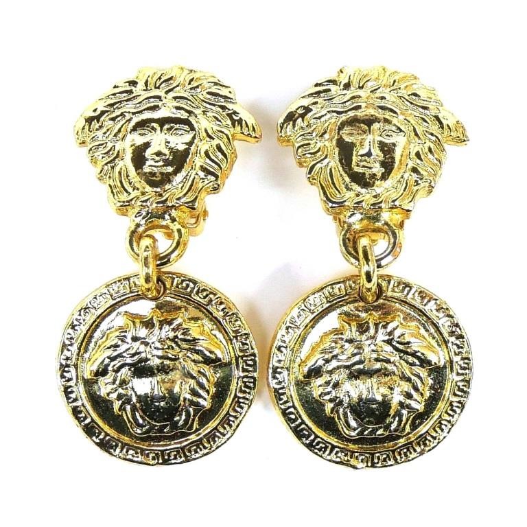 ジャンニ・ヴェルサーチ GIANNI VERSACE メデューサ イヤリング ゴールド 【中古】(70005)