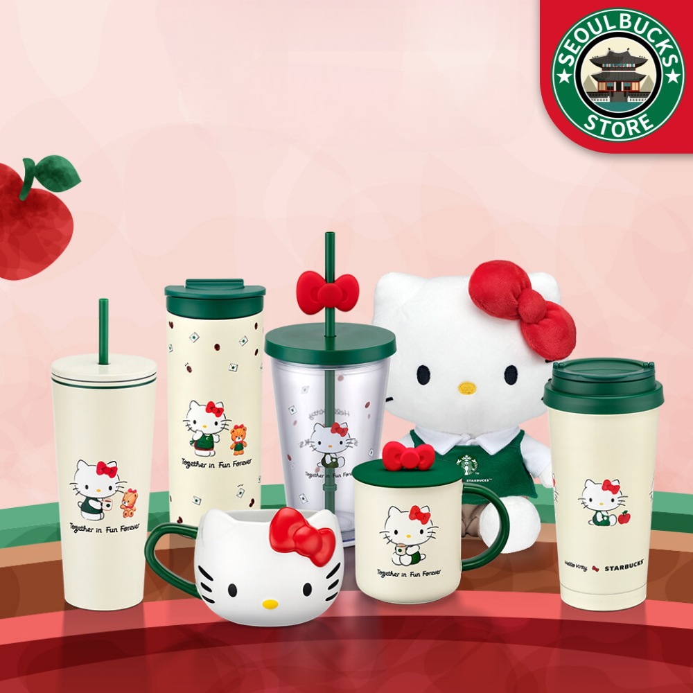 【韓国公式】 ハローキティ X スターバックスコリア コラボ MD タンブラー マグ ぬいぐるみ