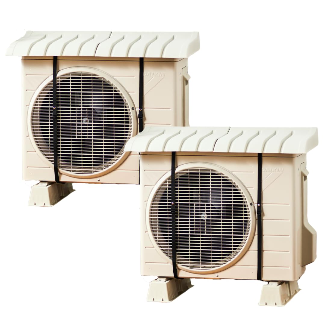 全国送料無料 イセトウ(Isetou) エアコン室外機 エアコン室外機カバー 2台セット 幅75.0~80.0×奥行35.0×高さ8.2cm 2個セット 日本製 遮熱カバー エアコン 室外機カバー 保