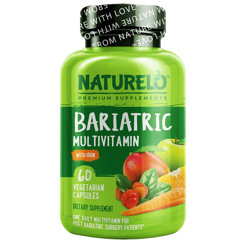 NATURELO, 鉄入りバリアトリックマルチビタミンベジカプセル60粒