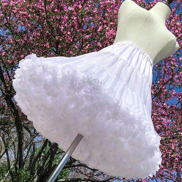 【大人気】パニエ ボリューム ロリータ 45cm チュチュスカート ワイヤーなし ホワイト コスチューム ふわふわ インナー パニエ レディース 演奏会 文化祭 イベン