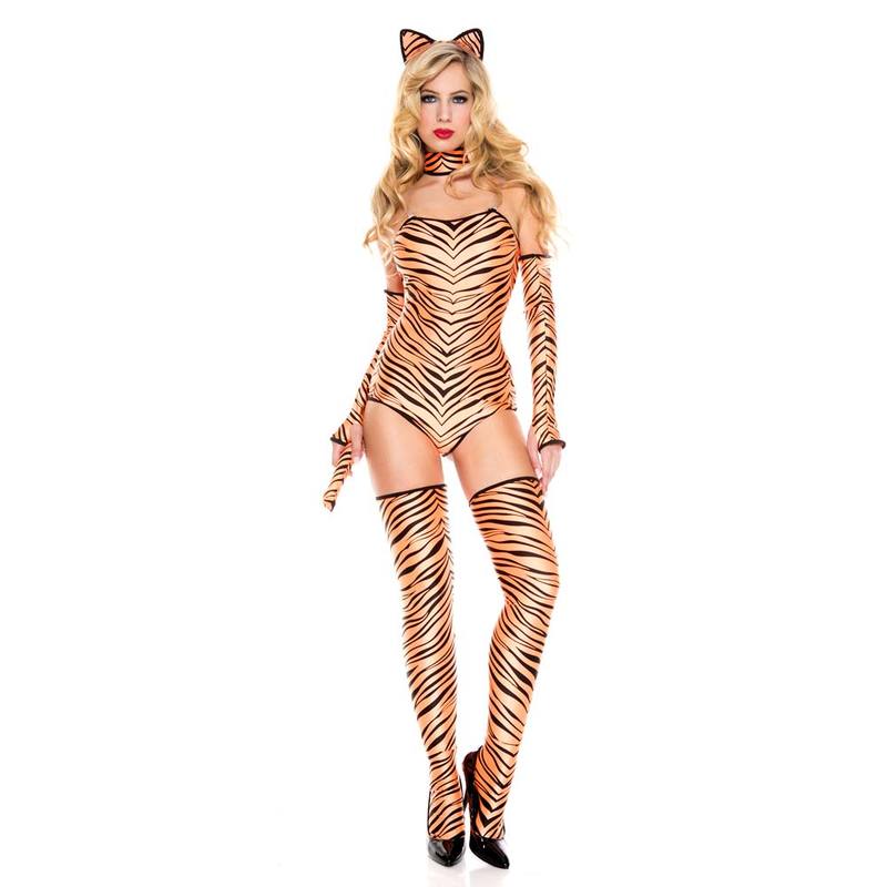 コスプレ 仮装 セクシータイガー(虎・寅・トラ) ML (大きいサイズ) 【 コスプレ 衣装 ハロウィン 仮装 コスチューム アニマル 動物 セクシー 大きいサイズ 余興 女性用 大人用 レディース