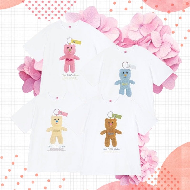 NOONI Bear Keyring T-Shirt 4color 半袖 オーバーフィット 韓国 ブランド 正規品 8,332円