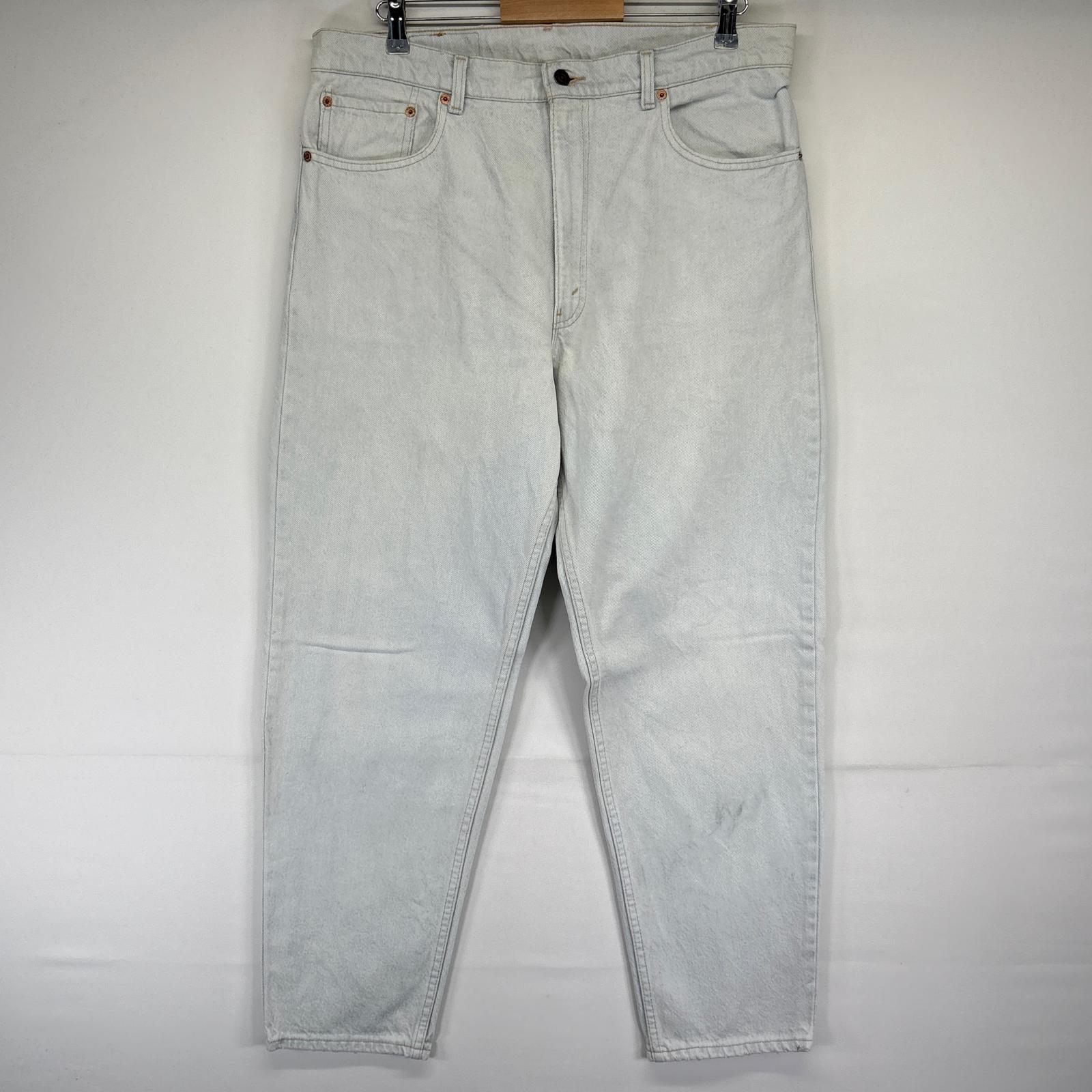 古着 USA製 デニムパンツ 550 テーパード フェード ジーンズ ジーパン 長ズボン 大きいサイズ w38 L30 ブルー系 メンズ