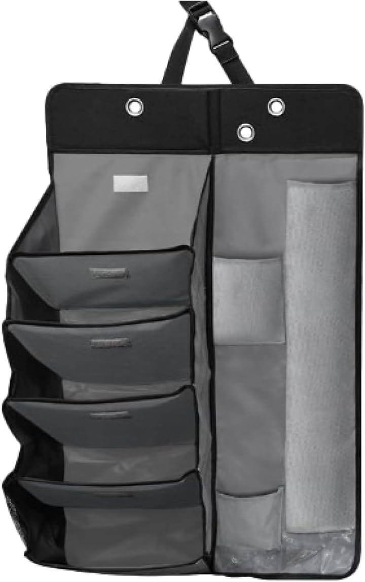 車用シューズラック 傘ホルダー付き 省スペース収納 靴置き 車内収納 フック付き(グレー)