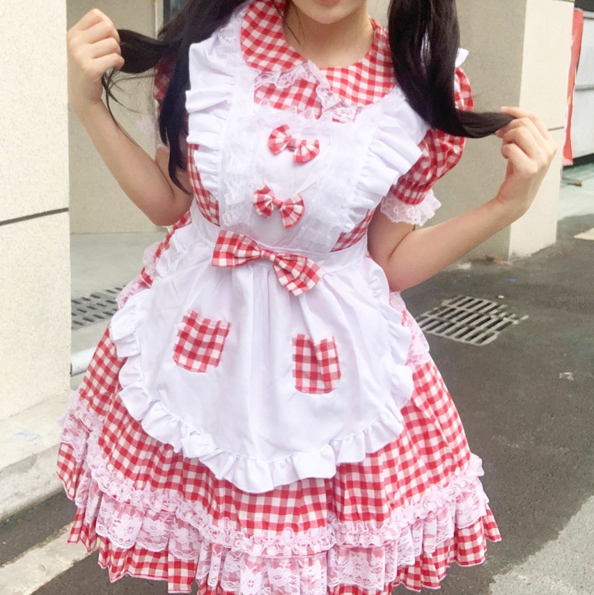 レディース ワンピース フレア ミニスカート ショート 膝上 半袖 襟付き フェミニン レース リボン かわいい ガーリー 個性的 ラブリー キュート プリンセス チェック 誕生日 ハロウィン