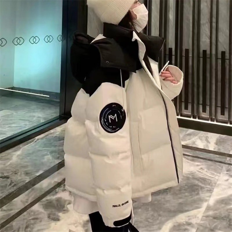 2023秋冬新型韓国版白鴨ダウンジャケット女性ファッション洋気百合保温面服ジャケット女性