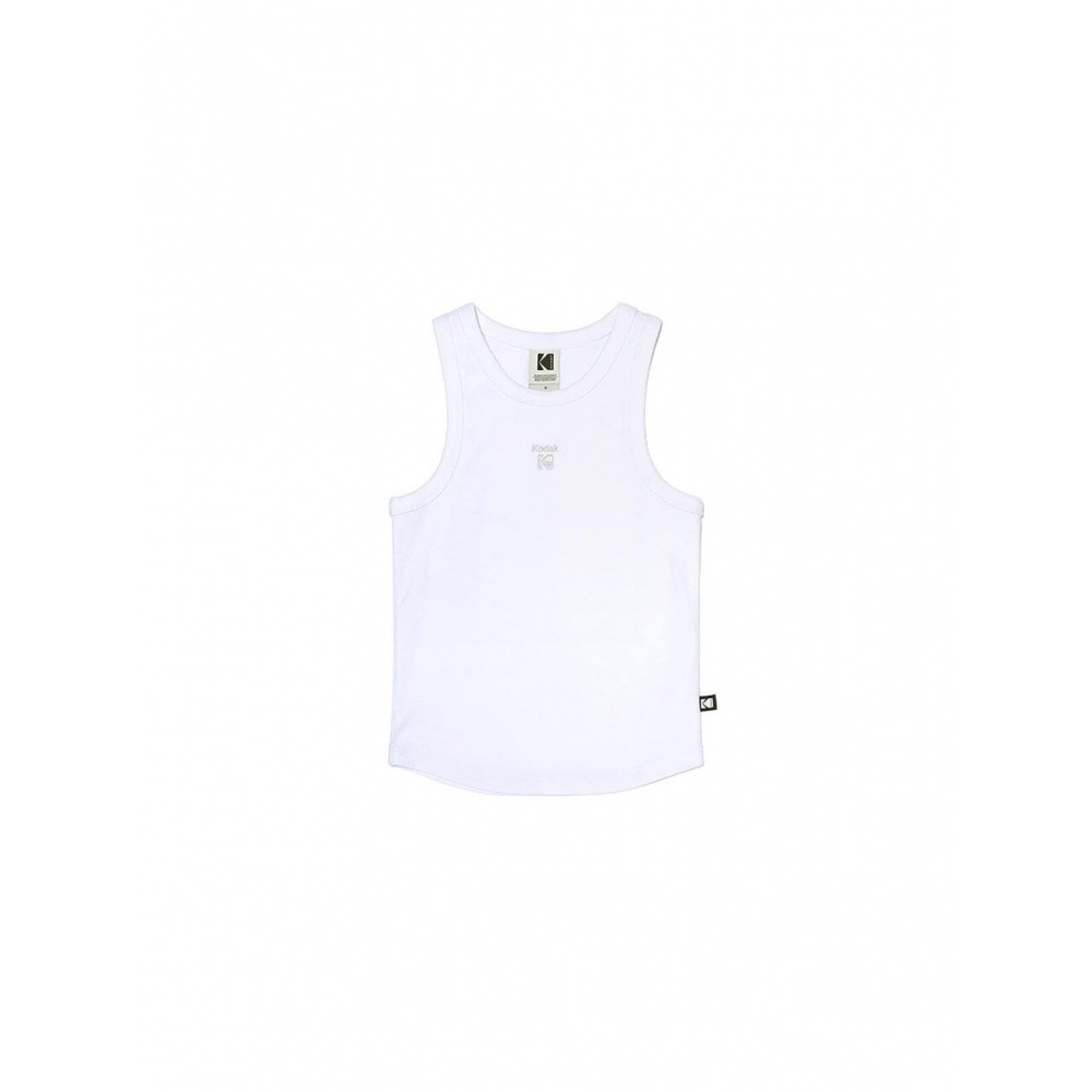 コダックアパレルカラーアイスモールロゴノースリーブレディースホワイト
