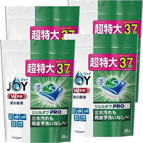 [ケース販売] ジョイ ジェルタブ PRO W除菌 食洗機用洗剤 48個4袋