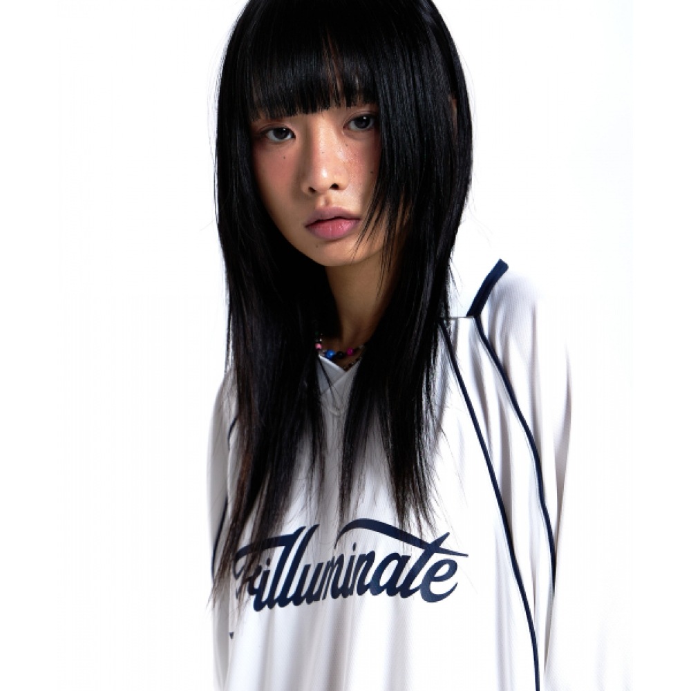 FILLUMINATE ダブルパイピングカラージャージーTシャツ-ホワイト