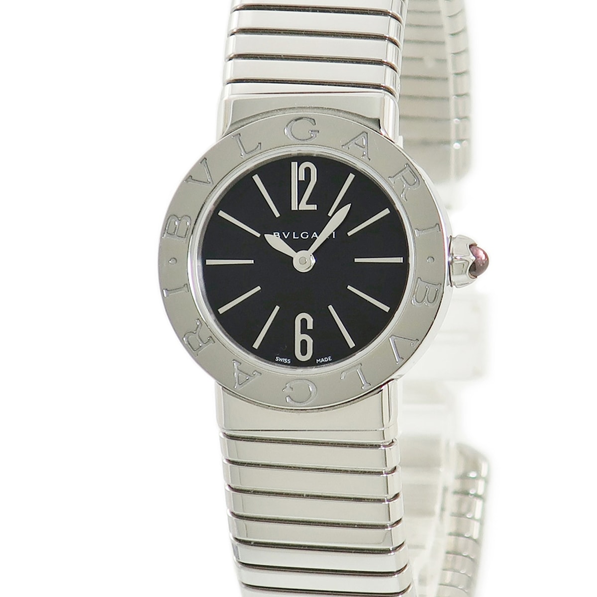 ブルガリブルガリ トゥボガス BBL262TS クオーツ レディース バングル ブラック 黒 3年保証