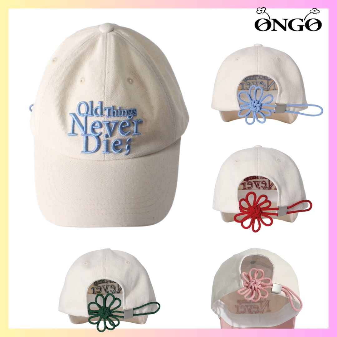 [ONGO] FLOWER KNOT CAP - 4 COLORS + FREE OMAKE 韓国ファッション レディースレディース ボールキャップ 5,494円