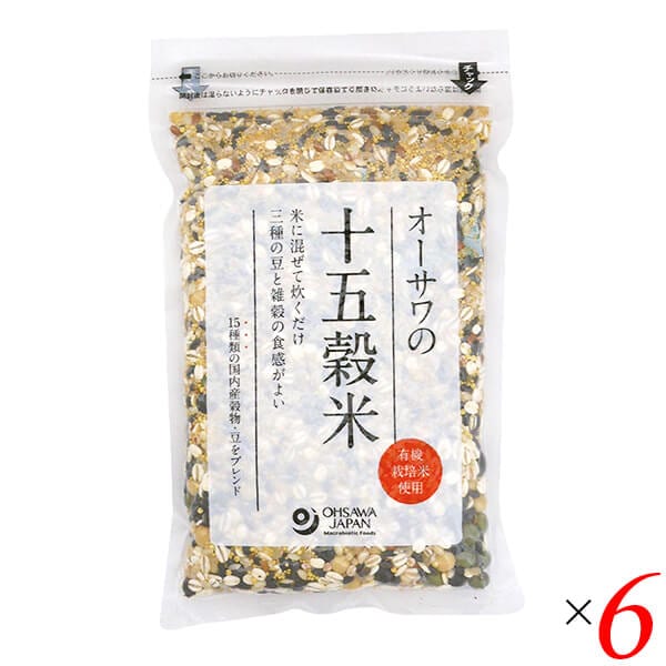 オーサワの十五穀米（国産）300g 6個セット